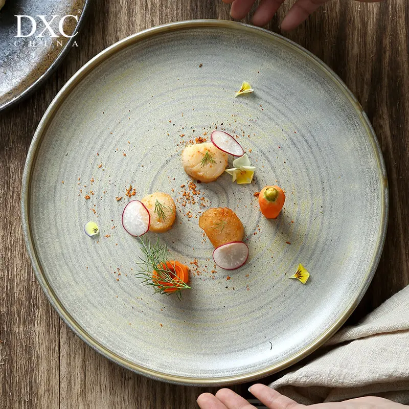 Nordic Vintage Dinner Plates Ceramic Trays Decorative Steak Salad Dessert Dinner Plates Talerze Obiadowe Kitchen Tableware DB60P
Nordic Vintage Dinner Plates Ceramic Trays Decorative Steak Salad Dessert Dinner Plates Talerze Obiadowe Kitchen Tableware DB60P