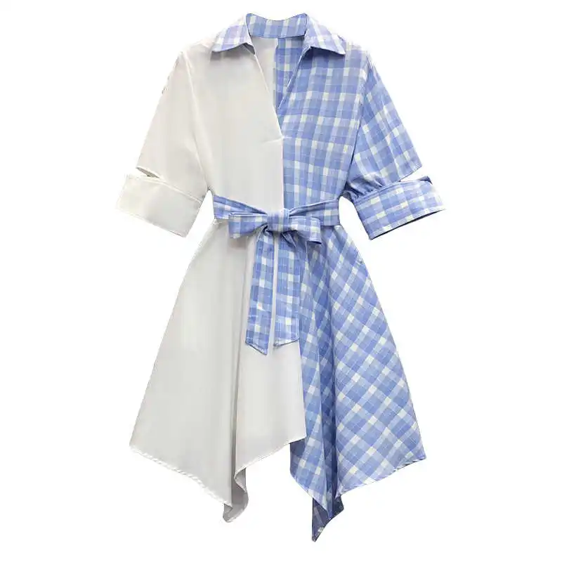 IEQJ Women Black Cozy Casual Irregular Hollow Out Shirt Dress New Lapel Short Sleeve Loose Fashion Tide Summer 2021 3F1279
IEQJ Women Black Cozy Casual Irregular Hollow Out Shirt Dress New Lapel Short Sleeve Loose Fashion Tide Summer 2021 3F1279