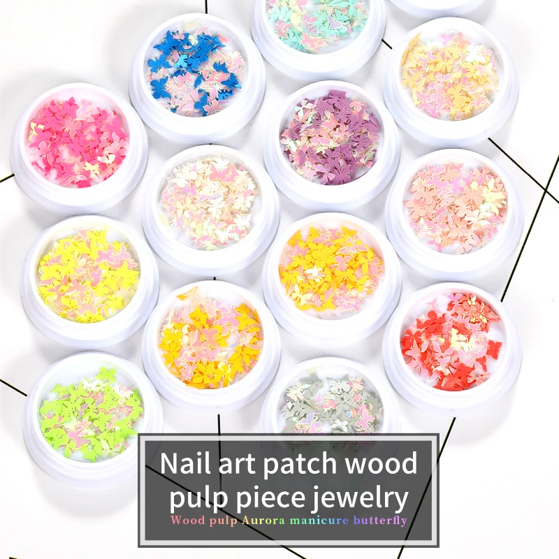 New 50pcs Manicure Nail Sequins Wood Pulp Sheet Aurora Symphony Butterfly Flower Nail Art DIY 3D Nail Art Design Charm Art Tool
New 50pcs Manicure Nail Sequins Wood Pulp Sheet Aurora Symphony Butterfly Flower Nail Art DIY 3D Nail Art Design Charm Art Tool