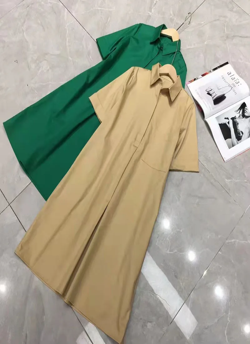 New Shirt Style Woman Dress, Loose Fit, Lapel, Ligh Woven Cotton, Green,Khaki S-XL
New Shirt Style Woman Dress, Loose Fit, Lapel, Ligh Woven Cotton, Green,Khaki S-XL