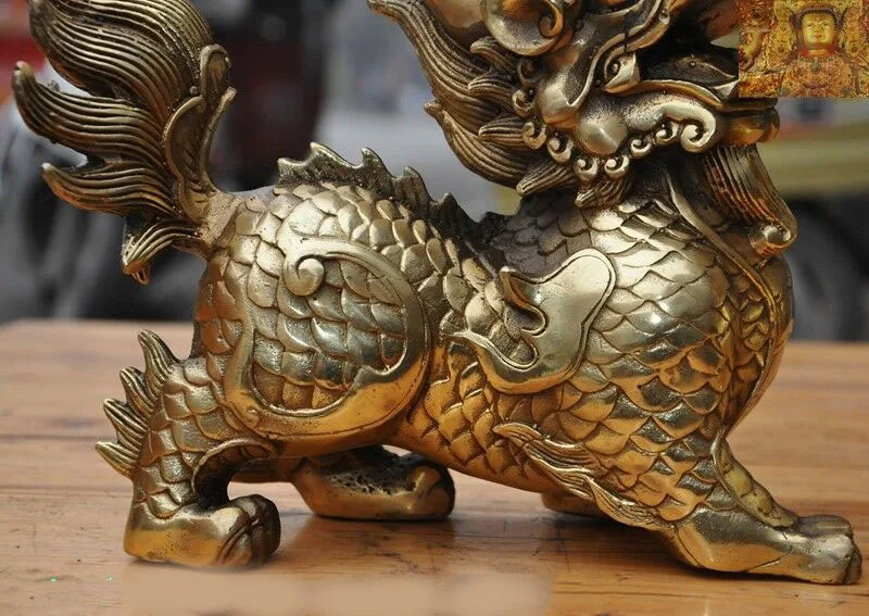 wedding decoration China feng shui brass wealth animal Kirin Unicorn Kylin Chi-lin Qilin Beast pair
wedding decoration China feng shui brass wealth animal Kirin Unicorn Kylin Chi-lin Qilin Beast pair
