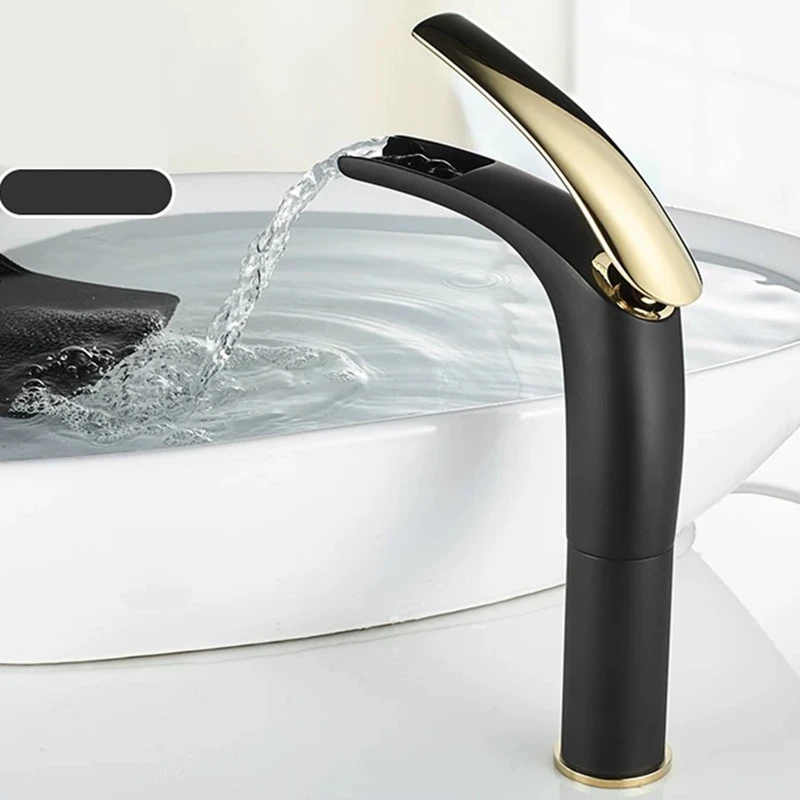 Basin Faucets Black Brass Tall/Low Bathroom Open Type Waterfall Basin Mixer Tap Cold Hot Water Sink Mixer Taps
Basin Faucets Black Brass Tall/Low Bathroom Open Type Waterfall Basin Mixer Tap Cold Hot Water Sink Mixer Taps