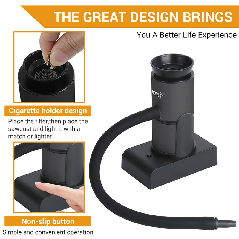 Portable Food Cold Smoke Generator Molecular Cuisine Smoking Gun Meat Burn Smokehouse Cooking For Grill Smoker Wood Kitchen Tool
Portable Food Cold Smoke Generator Molecular Cuisine Smoking Gun Meat Burn Smokehouse Cooking For Grill Smoker Wood Kitchen Tool