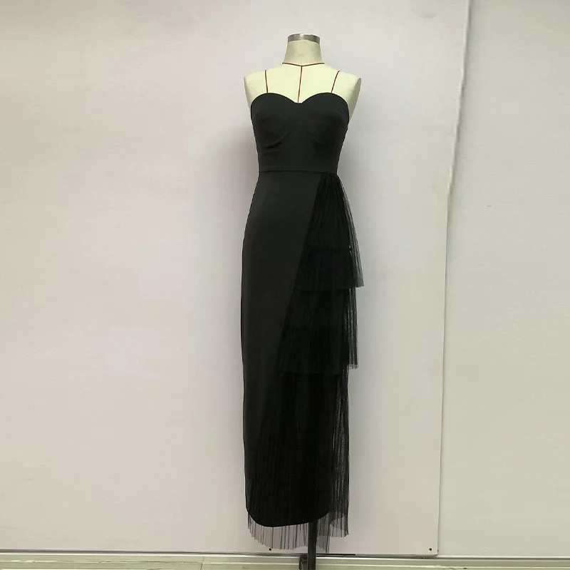 New Solid Mesh Women's Long Dress Sexy Backless Ruffles Patchwork Female Irregular Dresses Summer Lady Elegant Wedding Vestidos
New Solid Mesh Women's Long Dress Sexy Backless Ruffles Patchwork Female Irregular Dresses Summer Lady Elegant Wedding Vestidos