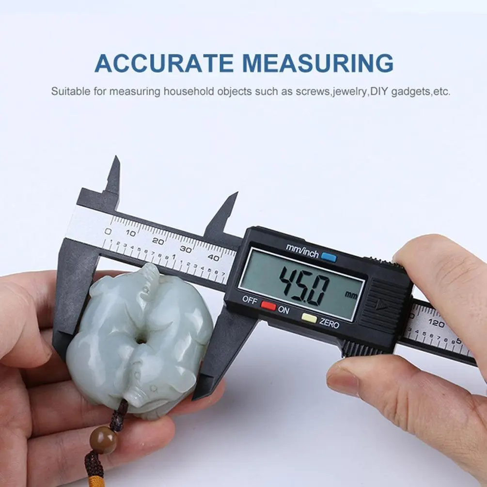 0-150mm Electronic LCD Digital Vernier Caliper Plastic Fiber Measuring Tools Inner Outer Diameter Engineers Measurement Gauge
0-150mm Electronic LCD Digital Vernier Caliper Plastic Fiber Measuring Tools Inner Outer Diameter Engineers Measurement Gauge