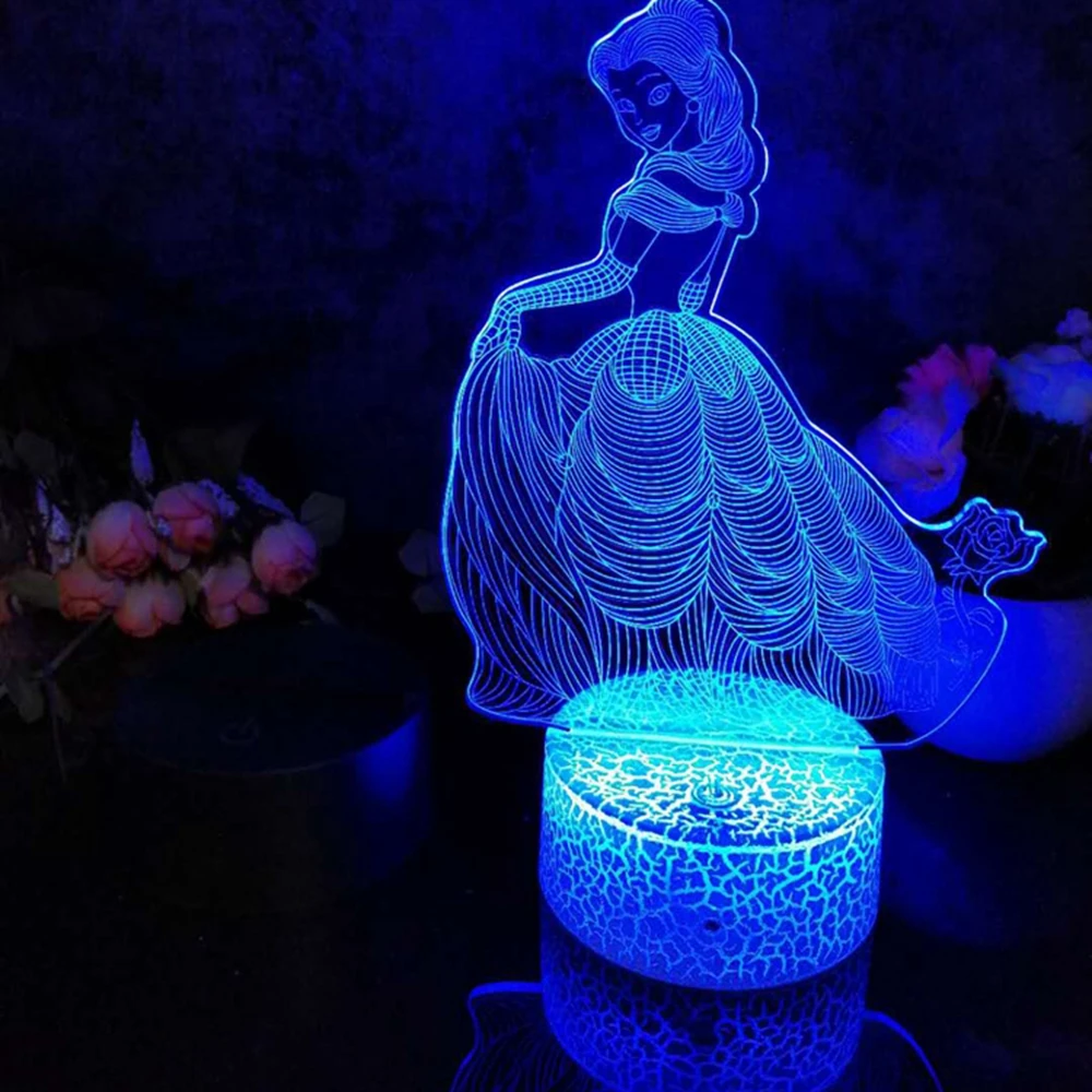Led 3D Night Light Princess Nightlight for Child Bedroom Decor Desk Lamp 16 Color with remote
Led 3D Night Light Princess Nightlight for Child Bedroom Decor Desk Lamp 16 Color with remote