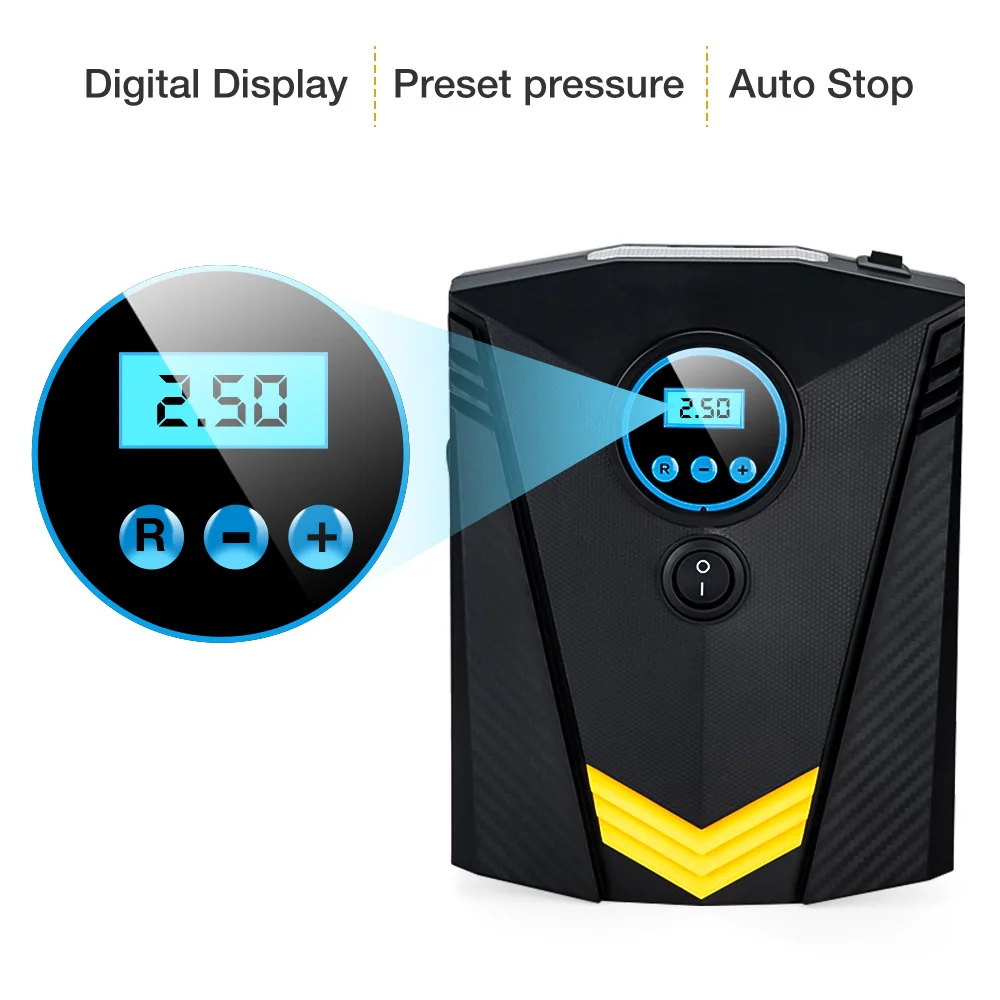 Car Air Compressor DC 12V Inflatable Electric Portable Auto Car Air Pump Tire Inflator with LED Light for Car Motorcycle Tyres 
Car Air Compressor DC 12V Inflatable Electric Portable Auto Car Air Pump Tire Inflator with LED Light for Car Motorcycle Tyres
