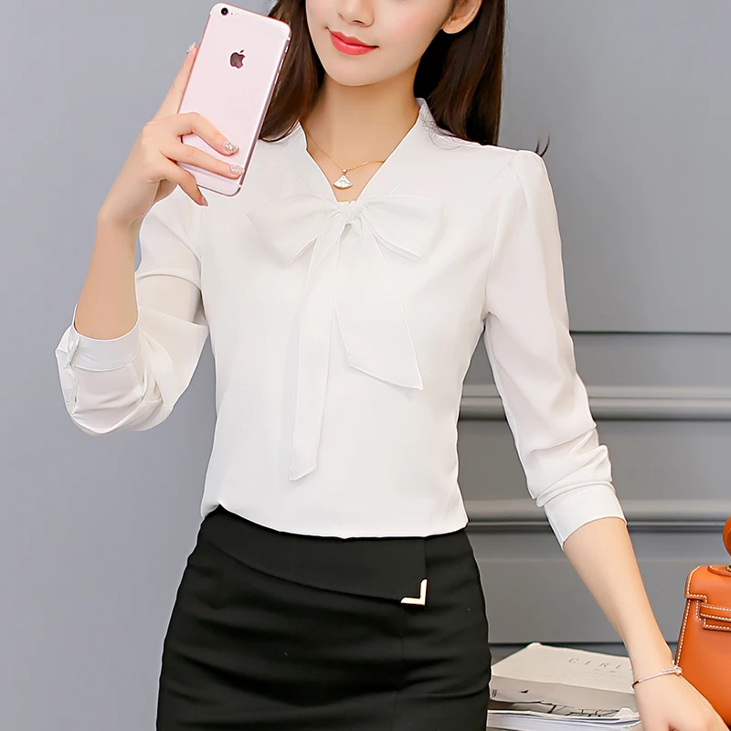 Shirts Women Solid Bow Simple Elegant Sweet Korean Style High Quality Female All-match Chiffon Womens Summer Blouses Chic 2020
Shirts Women Solid Bow Simple Elegant Sweet Korean Style High Quality Female All-match Chiffon Womens Summer Blouses Chic 2020