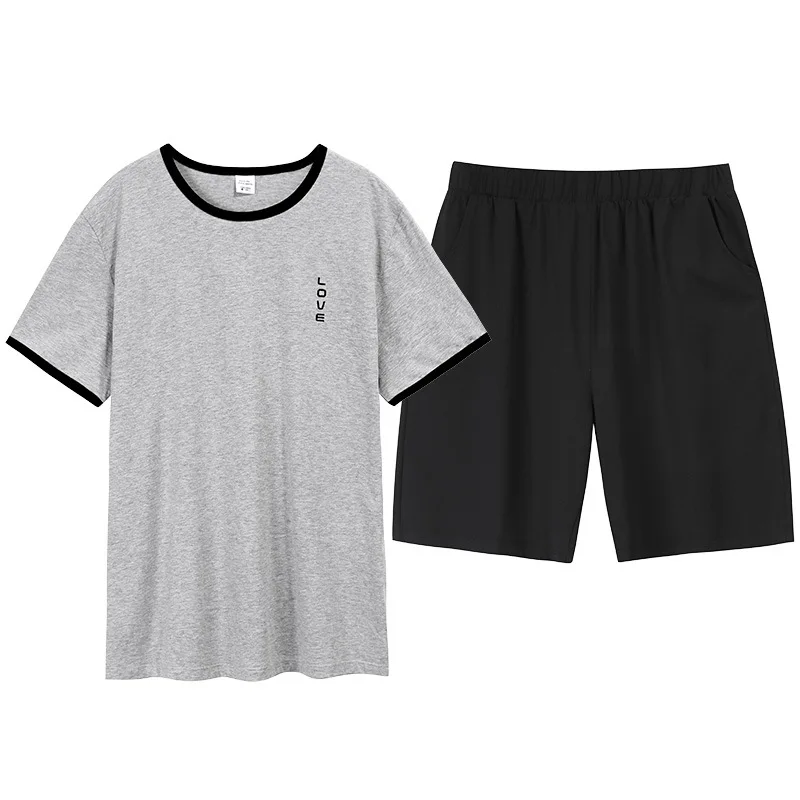 Ropa De Hombre 2021 Summer Cotton Pajamas Men's Short-sleeved Shorts Suit Sports and Leisure Young Men's Home Clothing
Ropa De Hombre 2021 Summer Cotton Pajamas Men's Short-sleeved Shorts Suit Sports and Leisure Young Men's Home Clothing