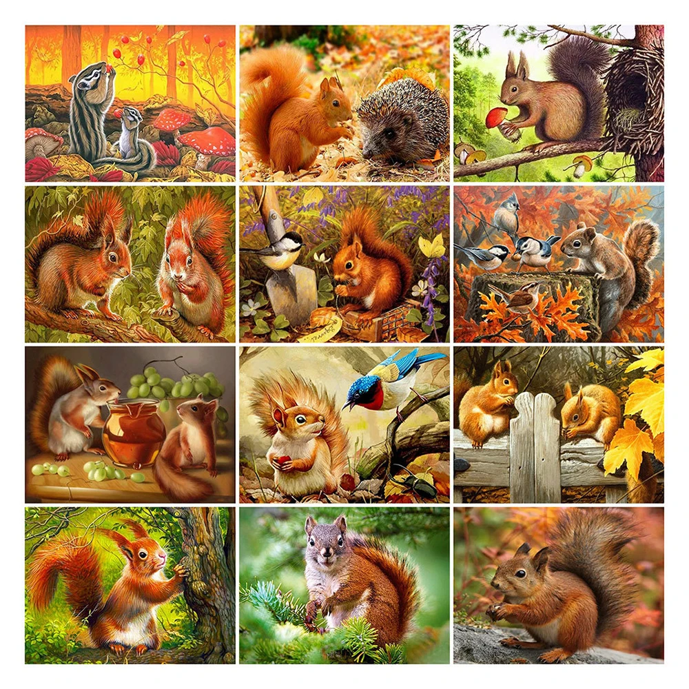 YI Bright 5D Diamond Painting Kits For Adults Squirrel Diamond Embroidery Animal Cross-stitch Diamond Mosaic Autumn Decoration
YI Bright 5D Diamond Painting Kits For Adults Squirrel Diamond Embroidery Animal Cross-stitch Diamond Mosaic Autumn Decoration