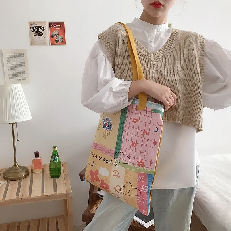 Cute Graffiti Shopping Bags For Women Schoolbags For Girls Small Cartoon Print Female Shoulder A Bag Women's Fashion Handbags
Cute Graffiti Shopping Bags For Women Schoolbags For Girls Small Cartoon Print Female Shoulder A Bag Women's Fashion Handbags
