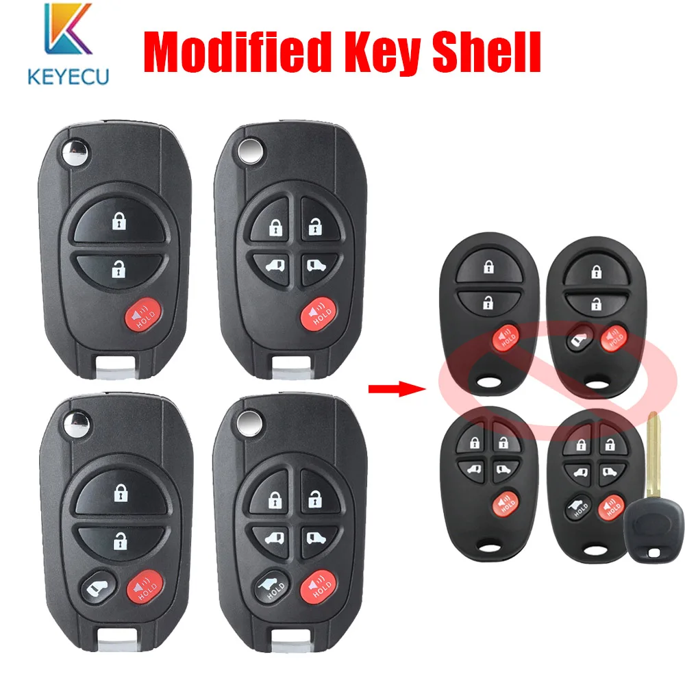 KEYECU Modified Filp Remote Key Shell Case Cover for TOYOTA Highlander Sequoia Sienna Tacoma Tundra Avalon Solara GQ43VT20T
KEYECU Modified Filp Remote Key Shell Case Cover for TOYOTA Highlander Sequoia Sienna Tacoma Tundra Avalon Solara GQ43VT20T