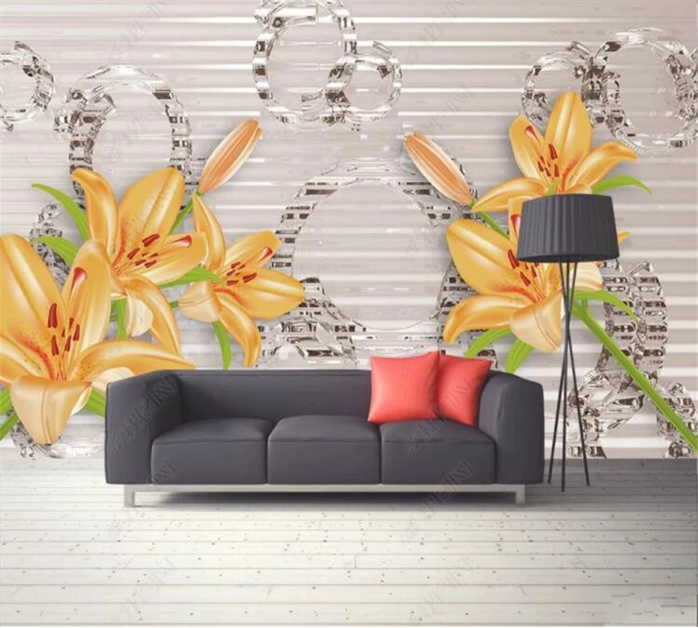 beibehang Customized Wallpaper Beautiful Glazed Lily Mural Living Room TV Background Home Decoration Painting Papel de Pared
beibehang Customized Wallpaper Beautiful Glazed Lily Mural Living Room TV Background Home Decoration Painting Papel de Pared