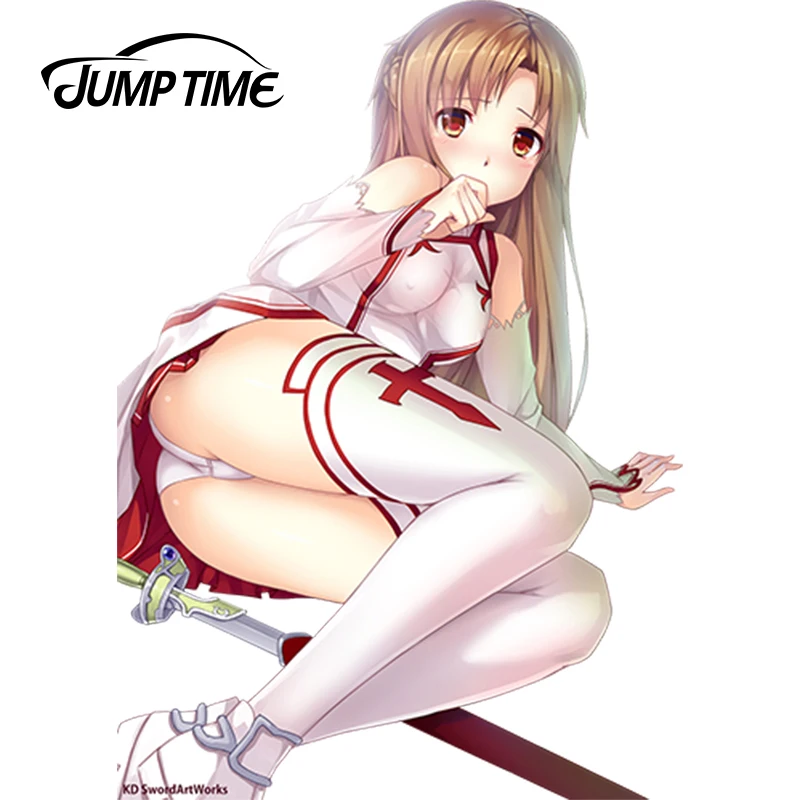 JumpTime 13 см x 9 2 3D сексуальная девушка аниме меч искусство онлайн виниловая обертка