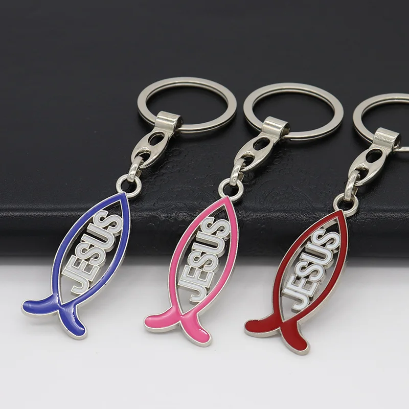 Catholic Christian Jewelry Alloy Dripping Jesus (JESUS) Fish Fashion Keychain Pendant Crafts Car Keychain
Catholic Christian Jewelry Alloy Dripping Jesus (JESUS) Fish Fashion Keychain Pendant Crafts Car Keychain