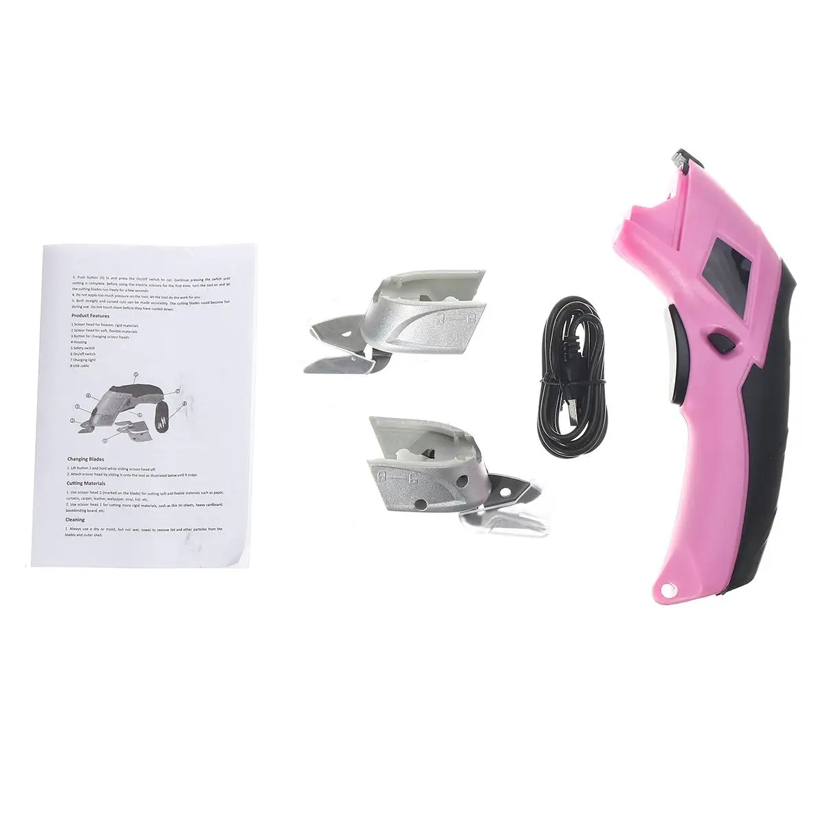 Electric Scissors Multipurpose Fabric Leather Cloth Cutting Cordless Chargeable Fabric Sewing Handheld Scissors
Electric Scissors Multipurpose Fabric Leather Cloth Cutting Cordless Chargeable Fabric Sewing Handheld Scissors