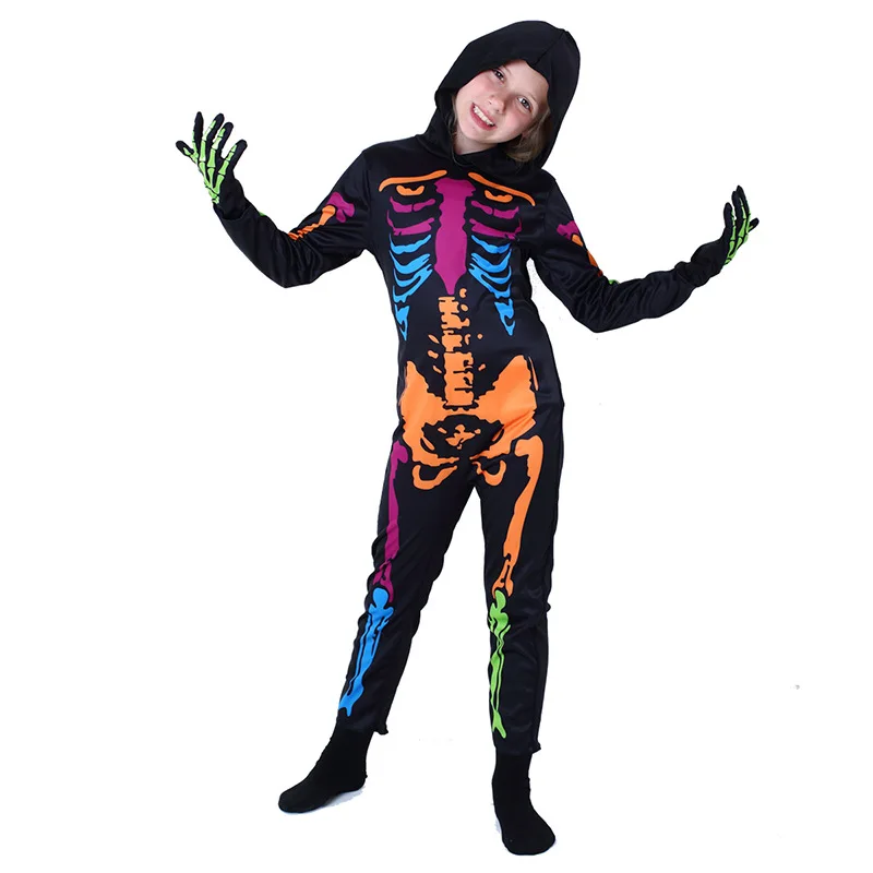 Halloween Costume Children's Skeleton Ghost Clothes Horror Clothes Luminous Colored Skull Cosplay Prom Dress
Halloween Costume Children's Skeleton Ghost Clothes Horror Clothes Luminous Colored Skull Cosplay Prom Dress