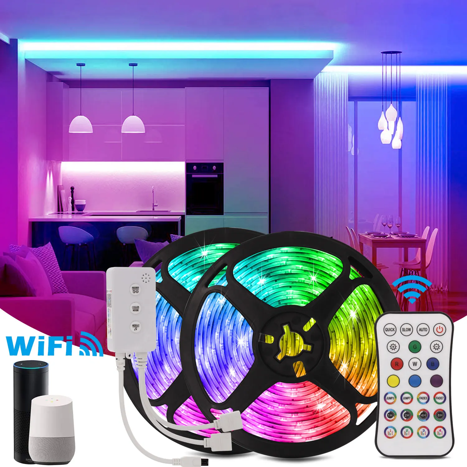 Wifi Led Strip RGB 5050 Festoon Waterproof LED Light DC 12V Tape Diode 5M 10M 15M 20M Flexible Ribbon Wifi Control Nylon Light
Wifi Led Strip RGB 5050 Festoon Waterproof LED Light DC 12V Tape Diode 5M 10M 15M 20M Flexible Ribbon Wifi Control Nylon Light