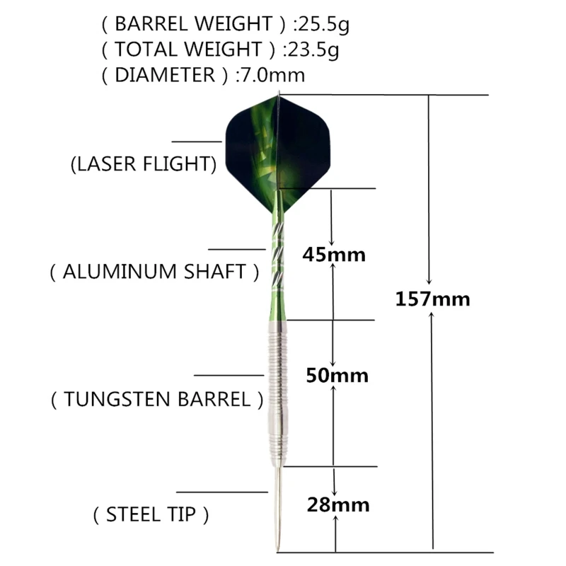 Professional 23 Grams 90% Tungsten Steel Tip Darts Aluminium Shafts Outdoor Indoor Game
Professional 23 Grams 90% Tungsten Steel Tip Darts Aluminium Shafts Outdoor Indoor Game