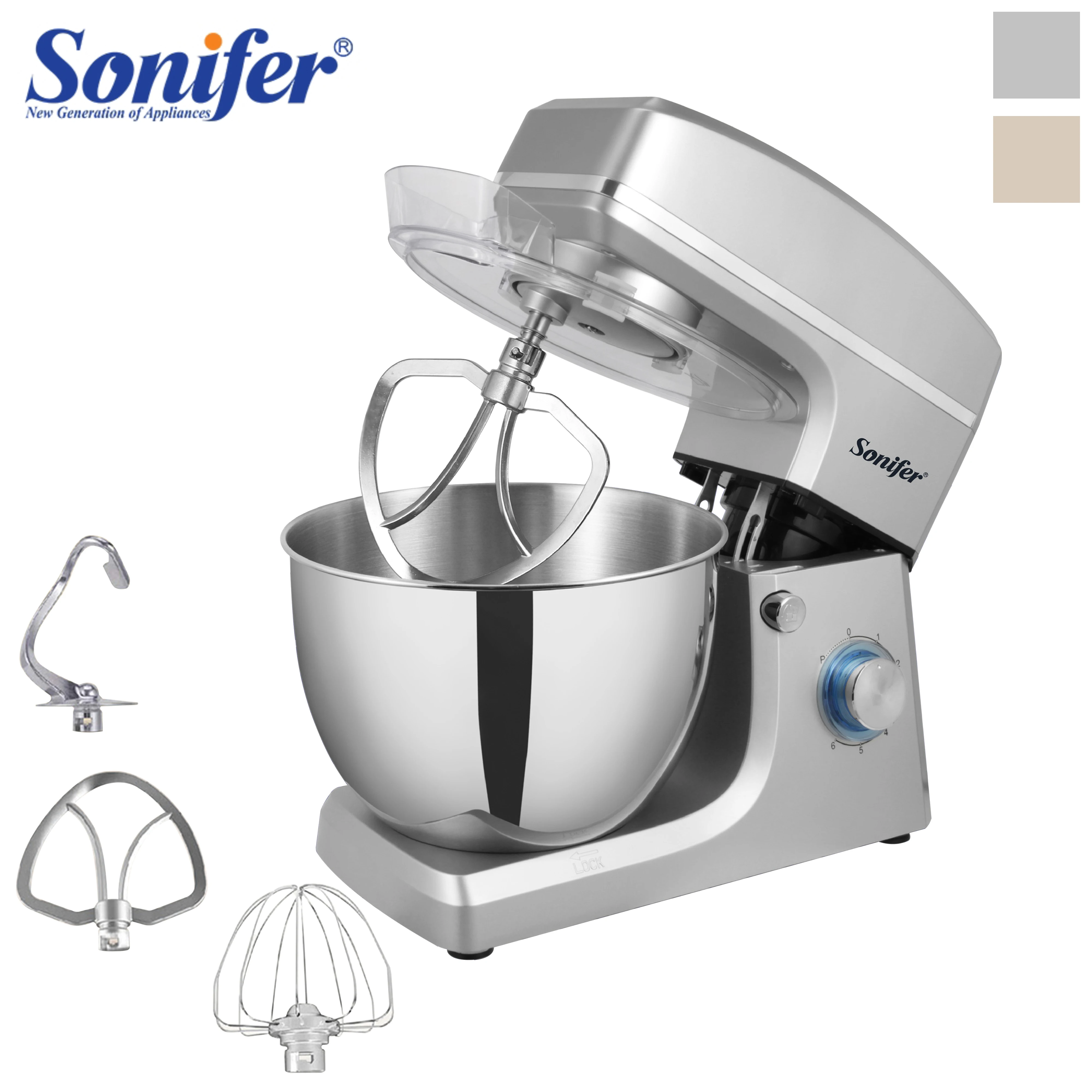 Кухонный миксер Sonifer, 8 л, Миксер с чашей и венчиком для крема, миксер для теста, миксер шеф-повара из нержавеющей стали
Кухонный миксер Sonifer, 8 л, Миксер с чашей и венчиком для крема, миксер для теста, миксер шеф-повара из нержавеющей стали