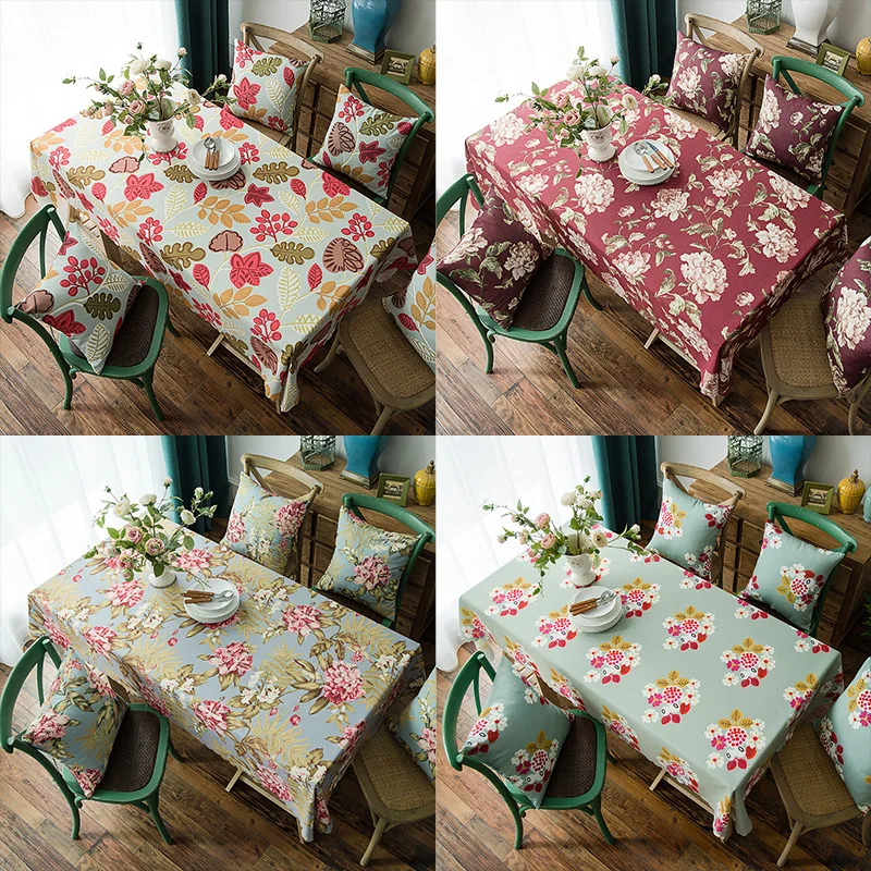 European Table Cloth Square Rectangular Linen Flower Printed Red Tablecloths for Party Wedding Table Covers for Wedding 3 Color
European Table Cloth Square Rectangular Linen Flower Printed Red Tablecloths for Party Wedding Table Covers for Wedding 3 Color
