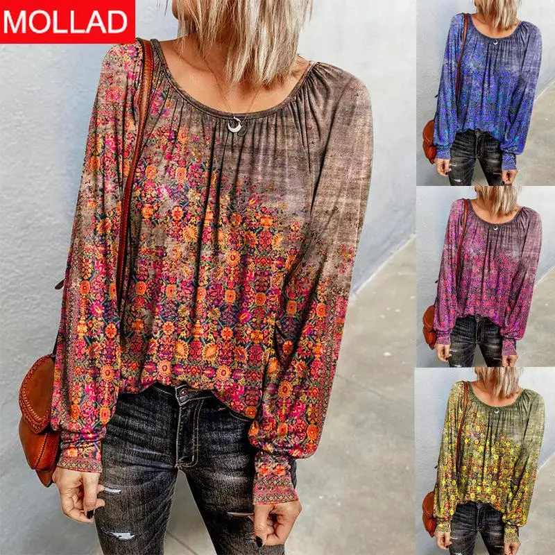 Popular Europe and America Top 2021 Autumn and Winter New Women's Floral Long Sleeve round Neck T-shirt Bottoming Shirt
Popular Europe and America Top 2021 Autumn and Winter New Women's Floral Long Sleeve round Neck T-shirt Bottoming Shirt