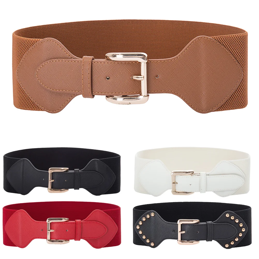 New Women Belts Ladies 7.5cm Classic Design Solid Elegant Buckle Stretchy Elastic Waist Belt Party Wedding Waistband
New Women Belts Ladies 7.5cm Classic Design Solid Elegant Buckle Stretchy Elastic Waist Belt Party Wedding Waistband