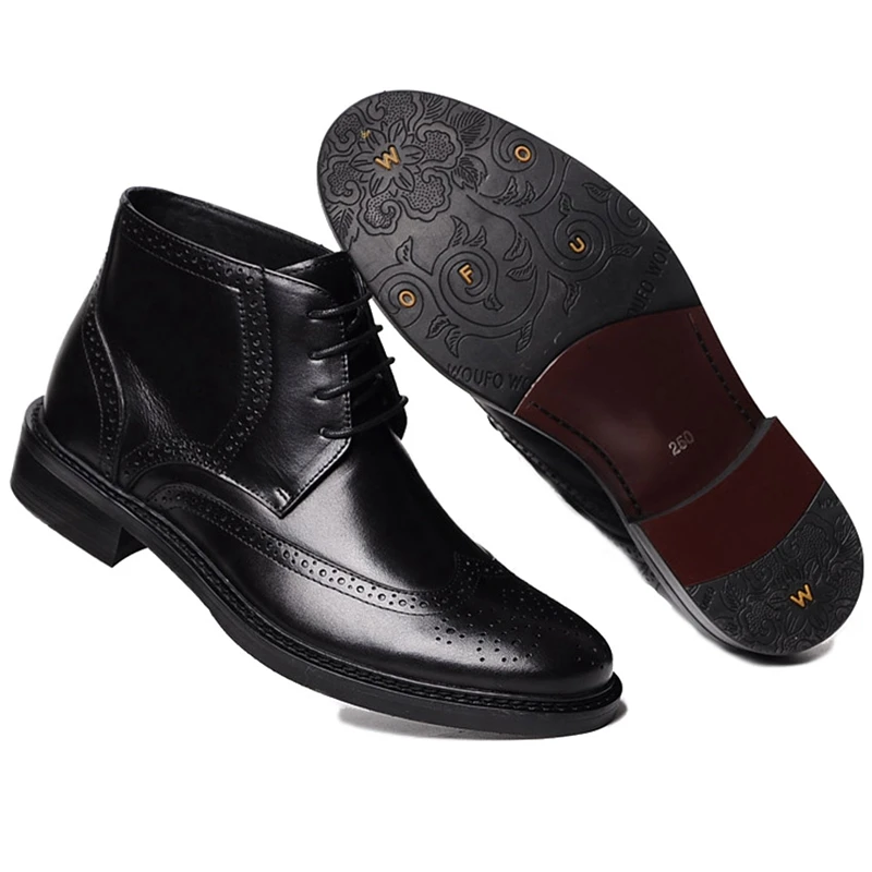 New Vintage Genuine Leather Formal Dress Man Ankle Boots Round Toe Laces Handmade Men's Cowboy Riding Brogues Shoes WF230
New Vintage Genuine Leather Formal Dress Man Ankle Boots Round Toe Laces Handmade Men's Cowboy Riding Brogues Shoes WF230