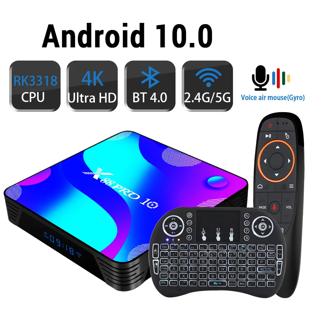 GIAUSA Android 10.0 TV BOX bluetooth Wifi 4k 3D Youtube HDR+ High Qualty Very Fast Box 4GB 32GB 64GB 128G ROM 4k 3D 2.4G&5.8G
GIAUSA Android 10.0 TV BOX bluetooth Wifi 4k 3D Youtube HDR+ High Qualty Very Fast Box 4GB 32GB 64GB 128G ROM 4k 3D 2.4G&5.8G
