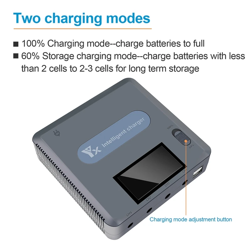 

6 in 1 Battery Charging Hub Digital Display Charger with LCD Display Screen Rapid Multi Parallel Charging for DJI Mavic Mini 2