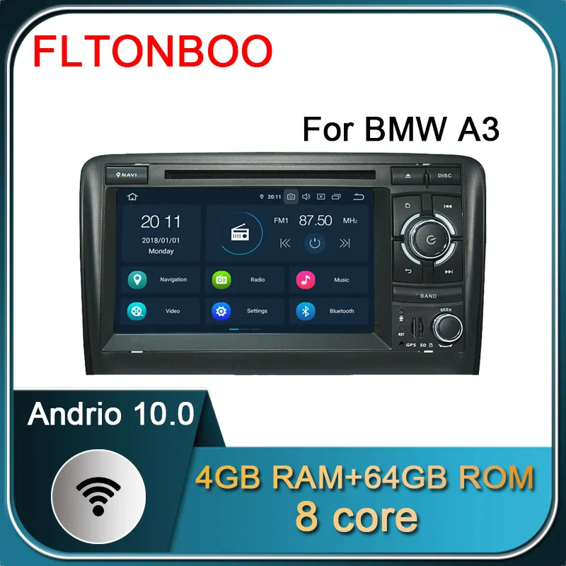7 "Android 9 для AUDI A3 2003 2011 Автомобильный DVD gps навигатор px5 Wifi 3g RAM 4G ROM64G 8 ядер