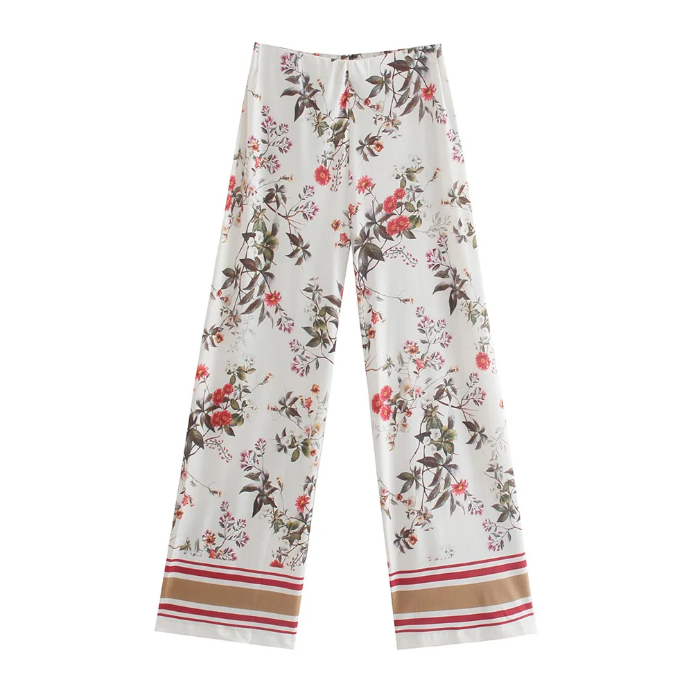 Tide Nice Summer Women Vintage Elastic High Waist Streetwear Casual Pants Female Floral Print Laidies Beach Style Pants
Tide Nice Summer Women Vintage Elastic High Waist Streetwear Casual Pants Female Floral Print Laidies Beach Style Pants