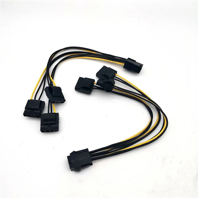 2Pcs PCIe 6pin Female to 3 Molex IDE 4pin Graphic Card Power Supply Splitter Cable
2Pcs PCIe 6pin Female to 3 Molex IDE 4pin Graphic Card Power Supply Splitter Cable