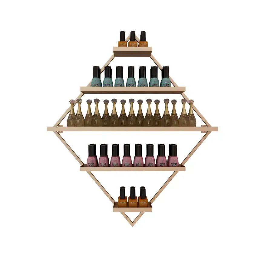 Diamond shaped manicure hanger, Nordic gold cosmetic rack, nail polish display rack, red display rack.
Diamond shaped manicure hanger, Nordic gold cosmetic rack, nail polish display rack, red display rack.