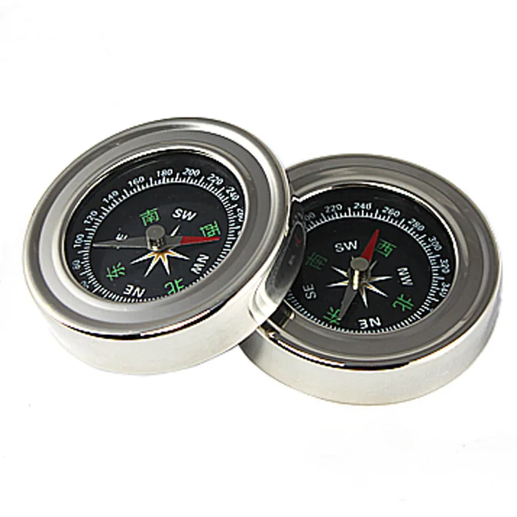 

Car compass 60mm metal stainless steel compass Outdoor mountaineering Map refers to the north needle
