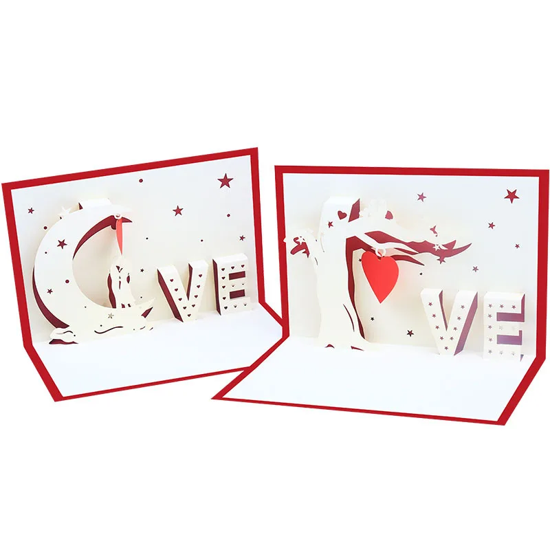 Valentine's Day 3D Pop Up Greeting Card Creative Moon LOVE Paper Sculpture Anniversary Profess Love Girlfriend Couple Gifts 
Valentine's Day 3D Pop Up Greeting Card Creative Moon LOVE Paper Sculpture Anniversary Profess Love Girlfriend Couple Gifts