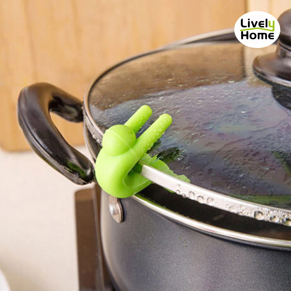1 Pair Spill-proof Lid Lifter For Soup Pot Kitchen Tools Lid Stand Silicone Heat Resistant Holder Keep The Lid Open
1 Pair Spill-proof Lid Lifter For Soup Pot Kitchen Tools Lid Stand Silicone Heat Resistant Holder Keep The Lid Open