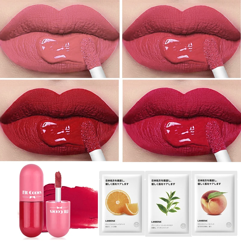 2Pcs Capsule Matte Velvet Lipsticks Waterproof Long Lasting Lip Gloss Non Stick Cup Lips Plumper Moisturizing Face Mask
2Pcs Capsule Matte Velvet Lipsticks Waterproof Long Lasting Lip Gloss Non Stick Cup Lips Plumper Moisturizing Face Mask
