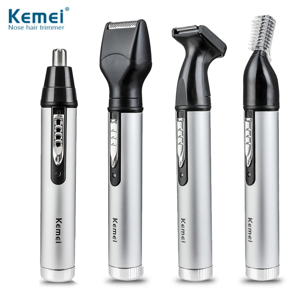 KEMEI 4in1 USB Electric Ear Nose Eyebrow Temple Hair Trimmer for Men's Shaver Hair Removal Facial Care Tool With Base Storage
KEMEI 4in1 USB Electric Ear Nose Eyebrow Temple Hair Trimmer for Men's Shaver Hair Removal Facial Care Tool With Base Storage