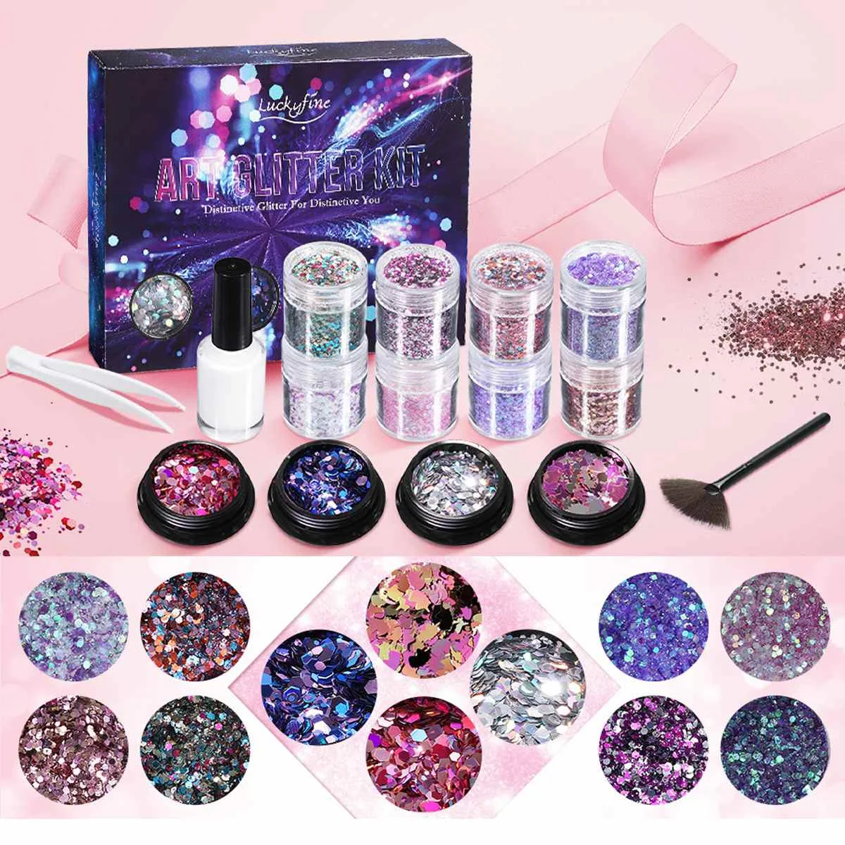 12Jars/set Colorful Glitter Powder Sequins Hair Eye Face Nail Body Glitter Resin Flakes Sticker DIY Sparkly Shimmer Flash Gel
12Jars/set Colorful Glitter Powder Sequins Hair Eye Face Nail Body Glitter Resin Flakes Sticker DIY Sparkly Shimmer Flash Gel