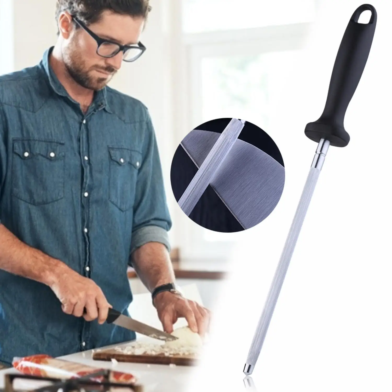 New 3/5pcs 3 Sizes Sharpening Rod Kitchen Knife Sharpener Sharpening Steel Diamond Edge Grind Honing Rod Musat Sharpen
New 3/5pcs 3 Sizes Sharpening Rod Kitchen Knife Sharpener Sharpening Steel Diamond Edge Grind Honing Rod Musat Sharpen