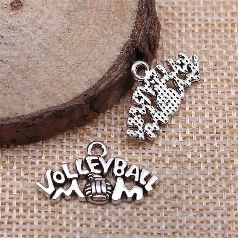 Earring Charms For Jewelry Making 20pcs Volleyball Mom Charms 23x13mm Antique Silver Plated
Earring Charms For Jewelry Making 20pcs Volleyball Mom Charms 23x13mm Antique Silver Plated