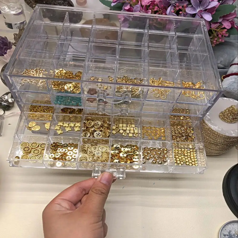 Ring Storage Box Nail Organizer Triple Layer Large Capacity Acrylic Divided 72 Grids Vanity Earring Holder for Desktop
Ring Storage Box Nail Organizer Triple Layer Large Capacity Acrylic Divided 72 Grids Vanity Earring Holder for Desktop
