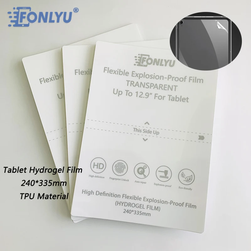 FONLYU 12.9" HD Hydrolic Sheet Hydrogel Film For Tablet Android Screen Protective For Hydrogel Cutting Machine Cutting Plotter
FONLYU 12.9" HD Hydrolic Sheet Hydrogel Film For Tablet Android Screen Protective For Hydrogel Cutting Machine Cutting Plotter