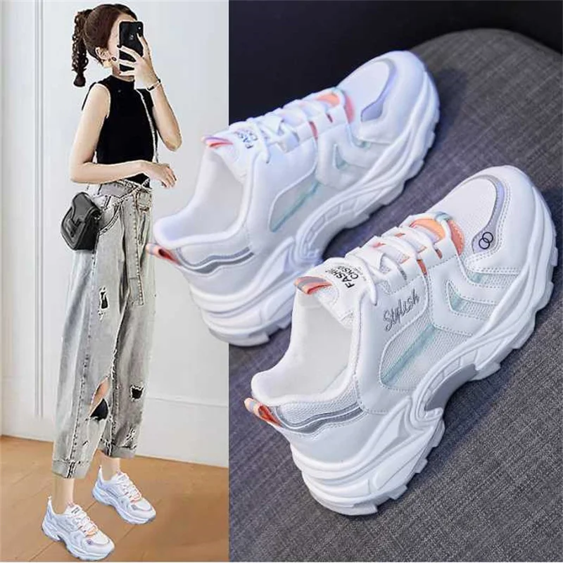 Platform Women Shoes Thick Bottom Chunky Sneaker Breathable Mixed Colors Slip On Casual 2021 Spring Korean Ankle Boots Sports
Platform Women Shoes Thick Bottom Chunky Sneaker Breathable Mixed Colors Slip On Casual 2021 Spring Korean Ankle Boots Sports