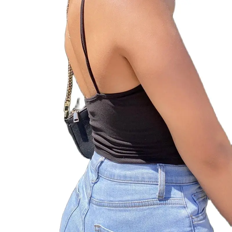 Womens Fashion Solid Color Camisole Summer Sexy Pleated Hollow Bandage Exposed Navel Top
Womens Fashion Solid Color Camisole Summer Sexy Pleated Hollow Bandage Exposed Navel Top