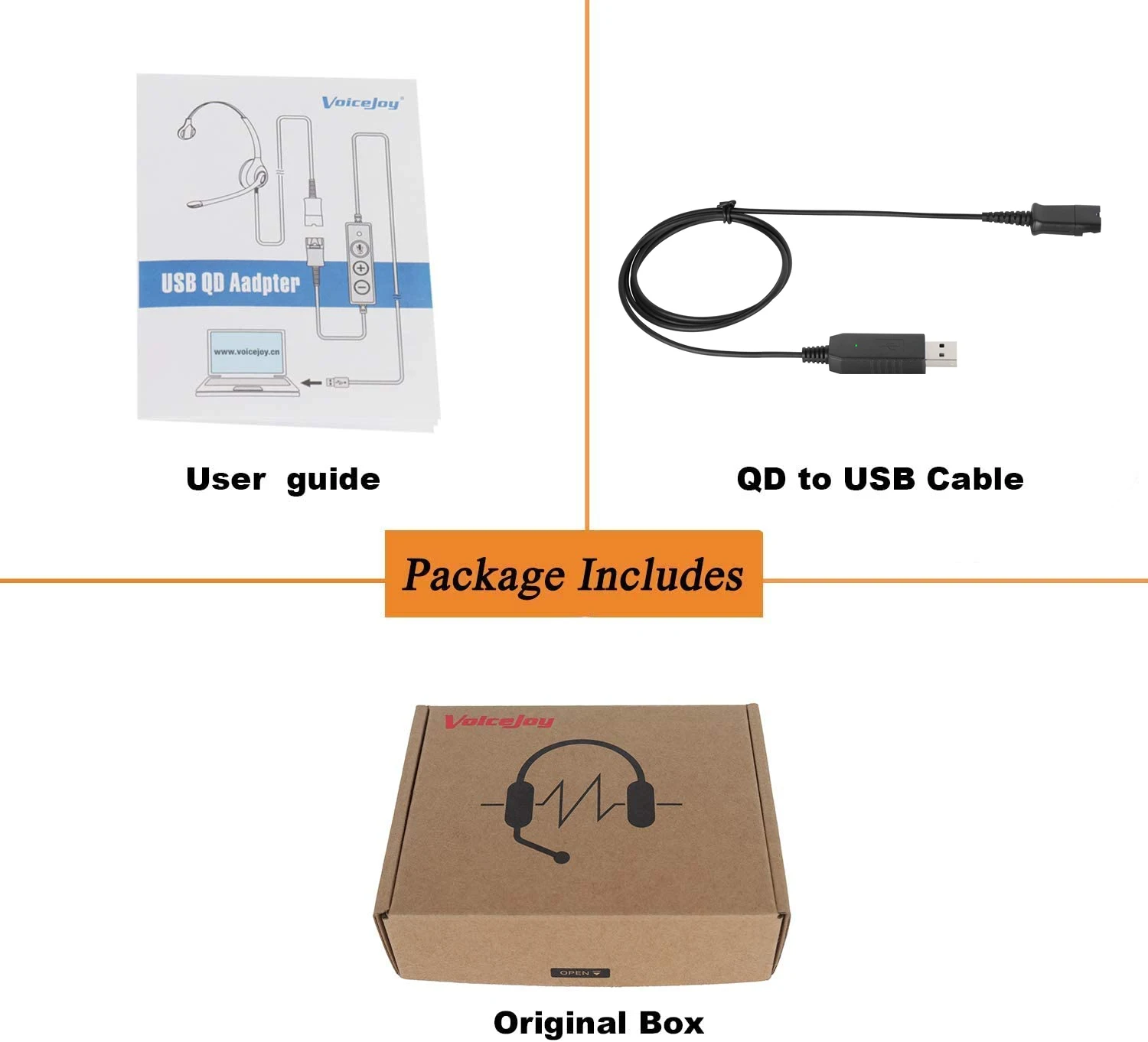 Быстроразъемный кабель QD для USB адаптера совместимого с наушниками Plantronics и