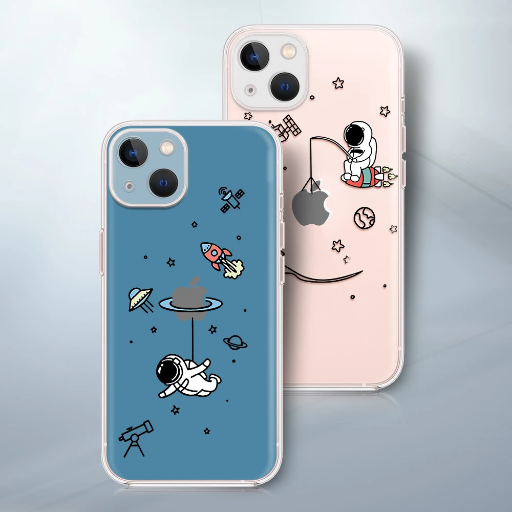 Cute Cartoon Astronauts Case For iPhone 11 12 13 Pro XS Max Clear Camera Protect Shockproof Cover For iPhone X XR 7 8 Plus Funda
Cute Cartoon Astronauts Case For iPhone 11 12 13 Pro XS Max Clear Camera Protect Shockproof Cover For iPhone X XR 7 8 Plus Funda