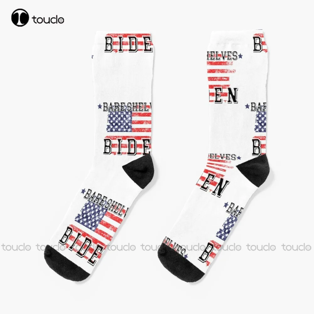 

Bare Shelves Biden Socks Youth Black Soccer Socks Personalized Custom Unisex Adult Teen Youth Socks 360° Digital Print Gift