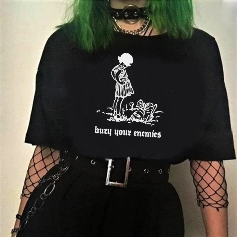 Bury Your Enemies Gothic T Shirt Gothic Graphic Tees Women Gothic Shirt Vintage Tops Fashion Ladies Tops 2020 Aesthetic XL
Bury Your Enemies Gothic T Shirt Gothic Graphic Tees Women Gothic Shirt Vintage Tops Fashion Ladies Tops 2020 Aesthetic XL